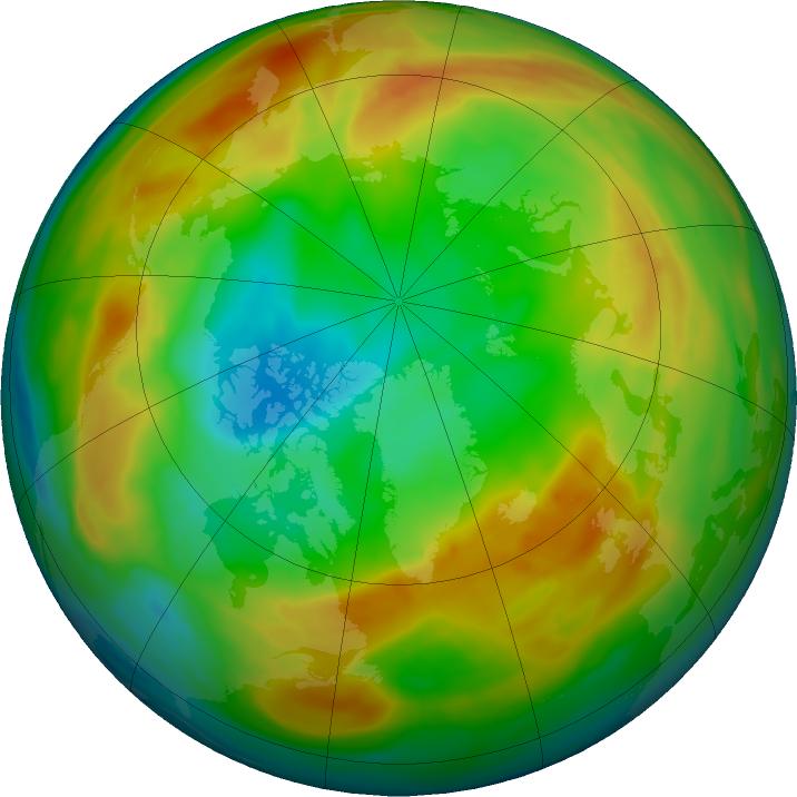 Arctic ozone map for 17 January 2020